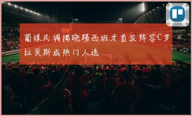 葡媒民调揭晓踢西班牙首发阵容C罗拉莫斯成热门人选
